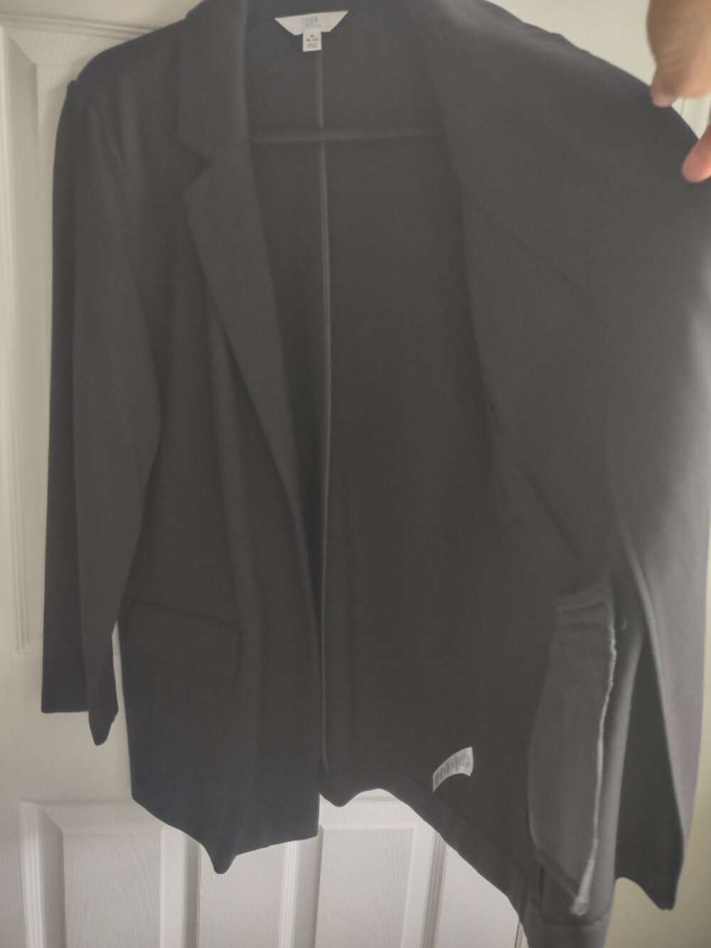 Black ponte stretch blazer - boyfriend jacket - NWT - size M - oversized - Picture 6 of 9